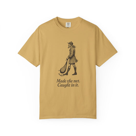 Loki: Maker of the First Net — Garment-Dyed One-Ink Tee