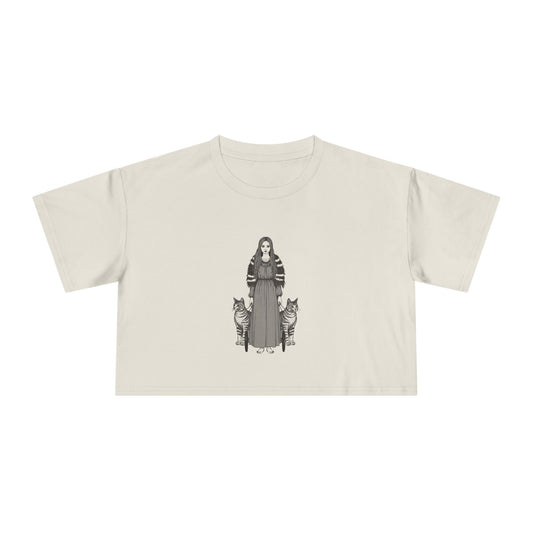 Freyja: Lender of the Falcon Cloak — Women's Crop Tee