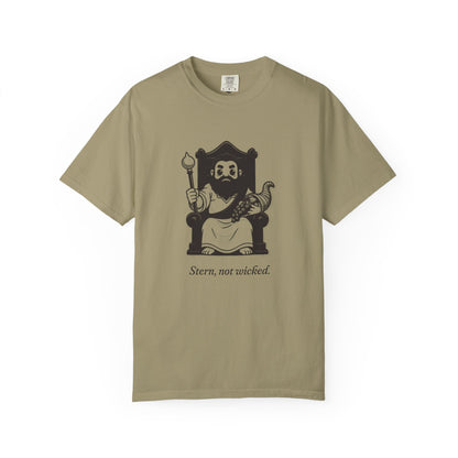 Hades · “Stern, not wicked.” — Garment-Dyed One-Ink Tee