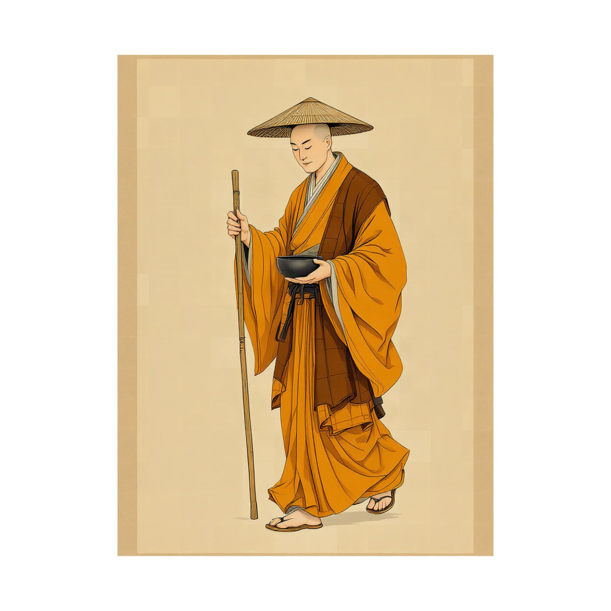 Kōbō Daishi: Great Teacher Who Spread the Dharma — Art Print