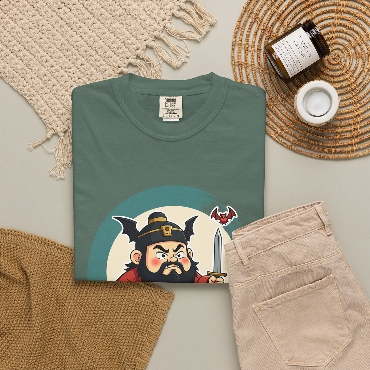 Zhong Kui: Bringer of the Five Blessings — Garment-Dyed T-Shirt