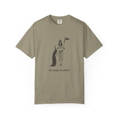 Murugan: Rider of the Peacock — Garment-Dyed One-Ink Tee
