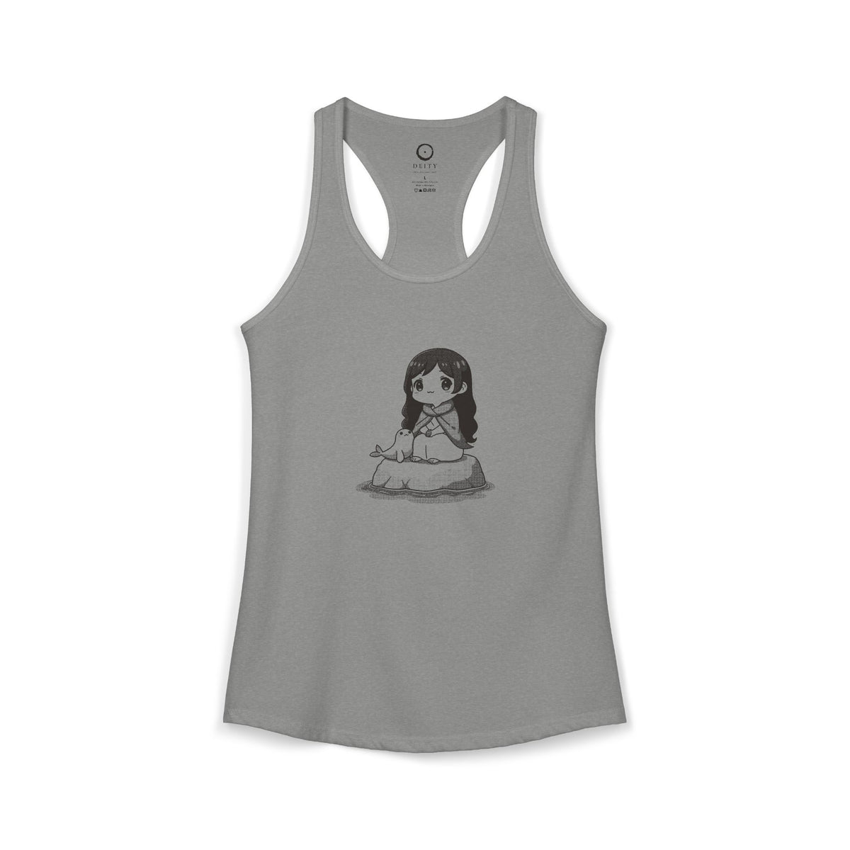 Selkie: Grey Selkie of Sule Skerry — Women's Racerback Tank