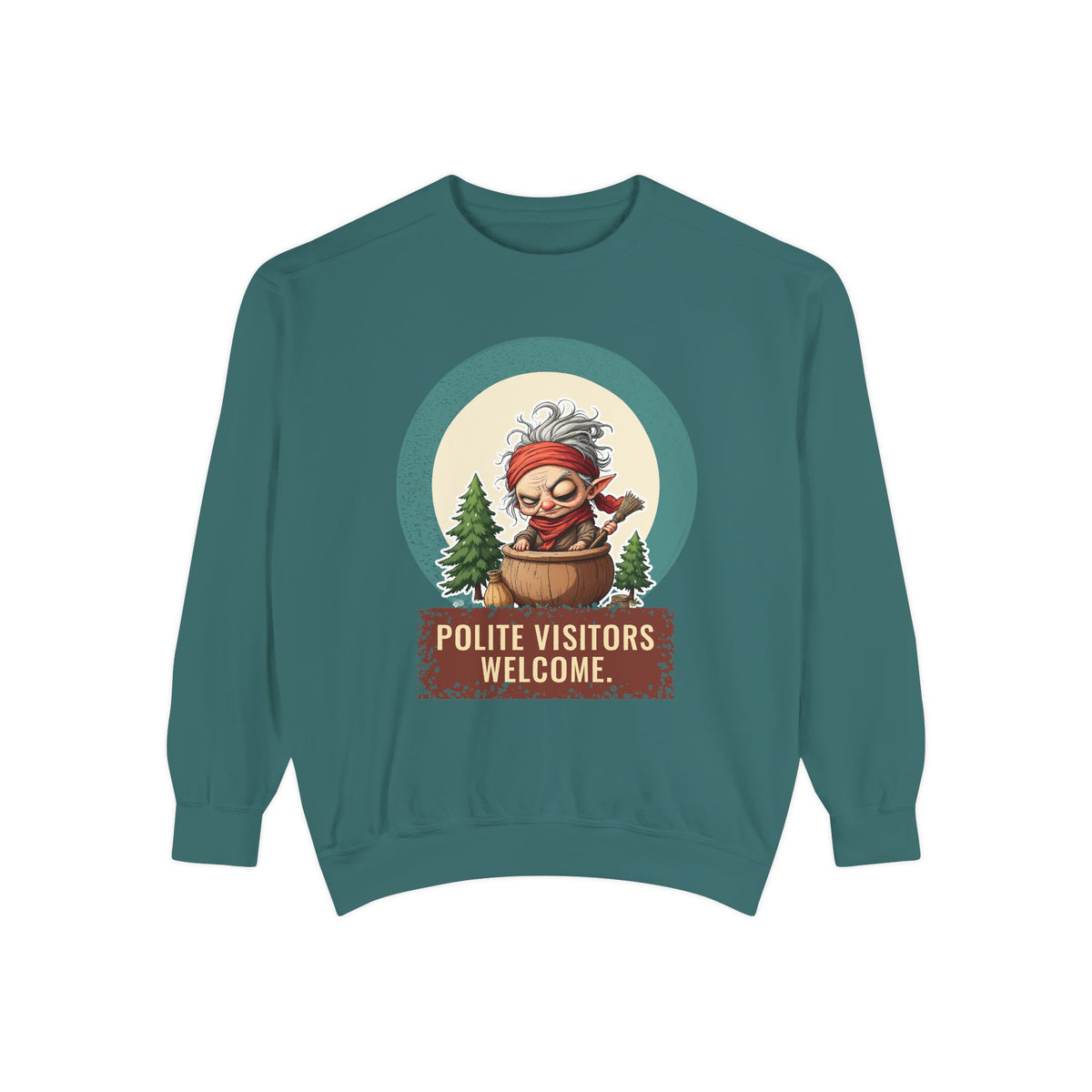 Baba Yaga: Grandmother Witch — Garment-Dyed Sweatshirt