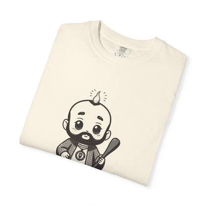 St Jude Thaddeus: Bearer of the Pentecost Flame — Garment-Dyed One-Ink Tee