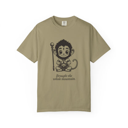 Hanuman · “Brought the whole mountain.” — Garment-Dyed One-Ink Tee