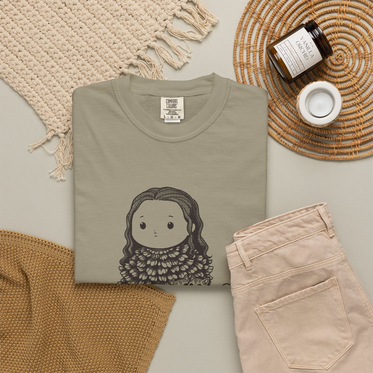 Freyja · “The original cat lady.” — Garment-Dyed One-Ink Tee