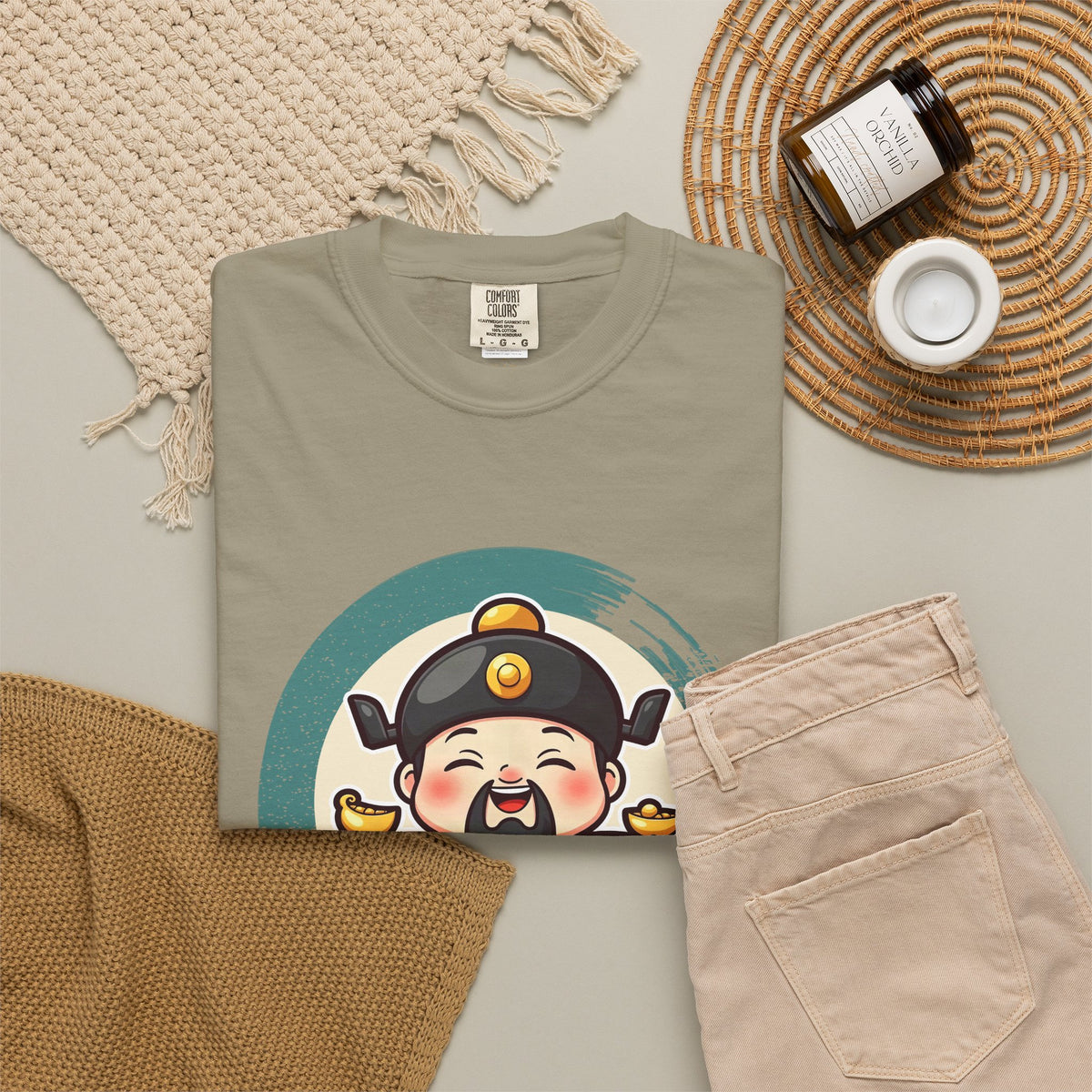 Caishen: Inviting Wealth and Treasure — Garment-Dyed T-Shirt