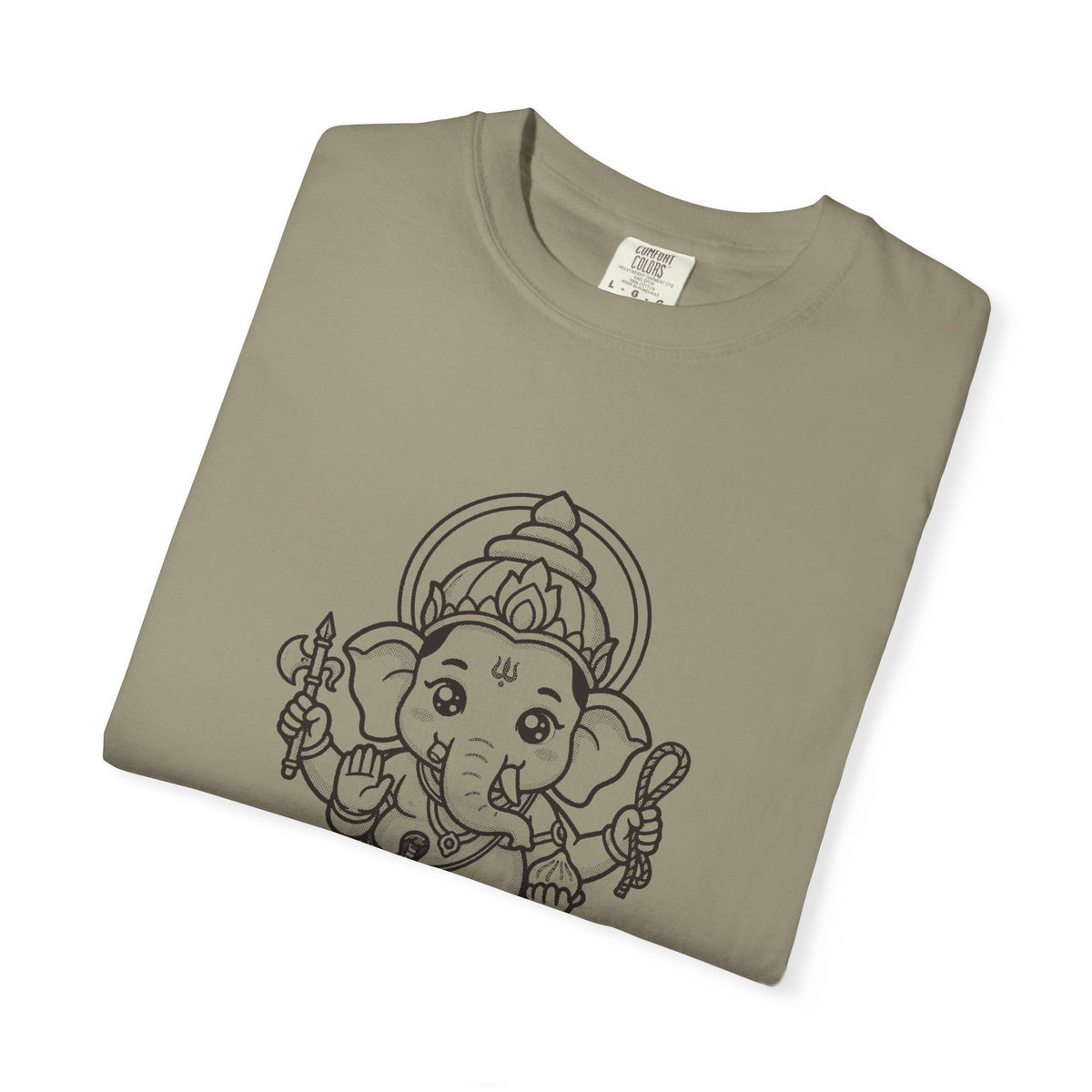 Ganesha · “First things first.” — Garment-Dyed One-Ink Tee