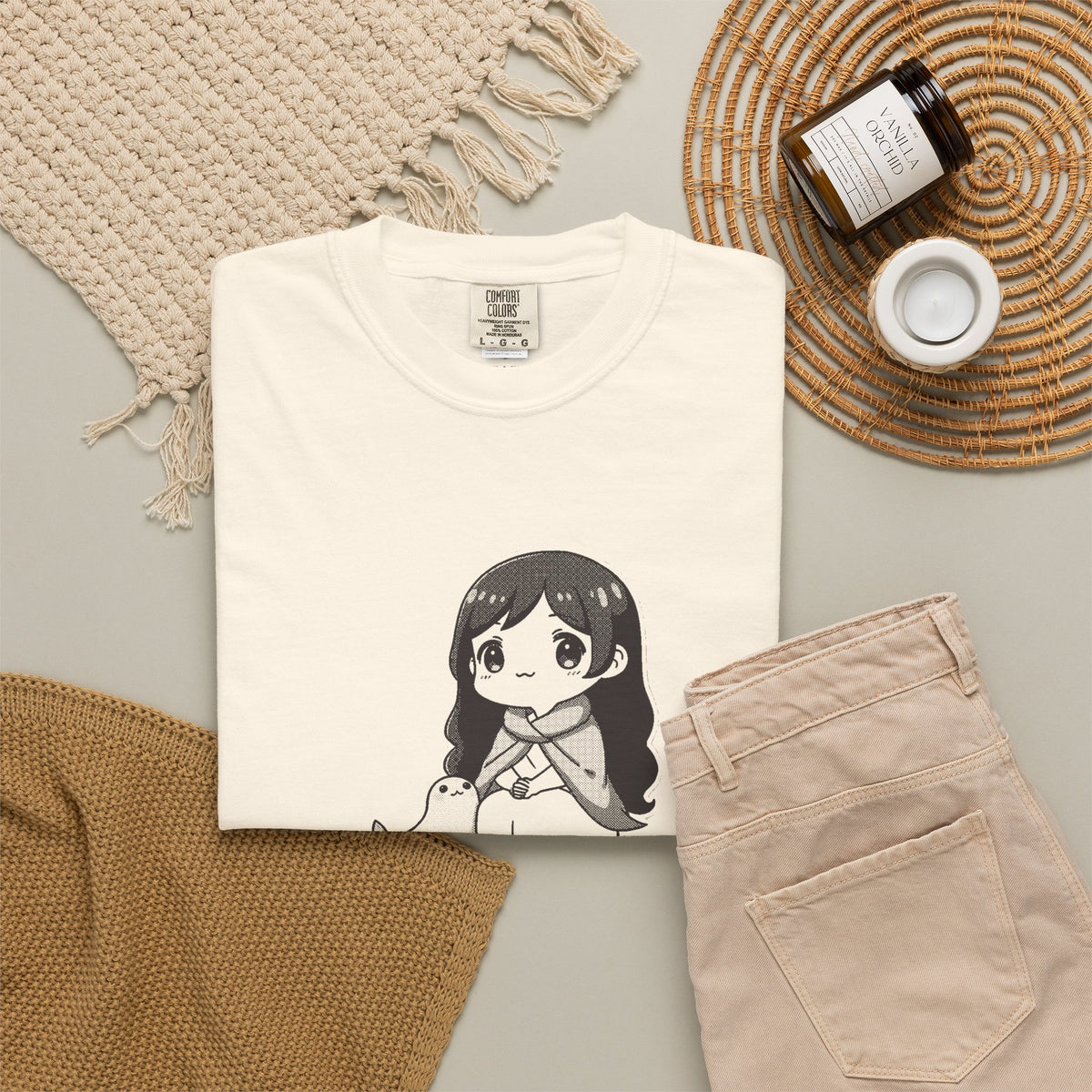 Selkie · “Land legs, sea heart.” — Garment-Dyed One-Ink Tee