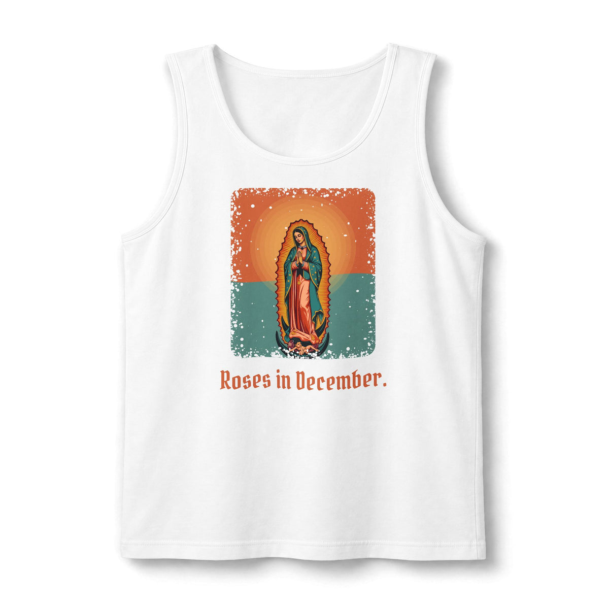Our Lady of Guadalupe: Roses in the Tilma — Unisex Muscle Tank