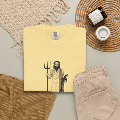 Poseidon: The Earth-Shaker — Garment-Dyed One-Ink Tee