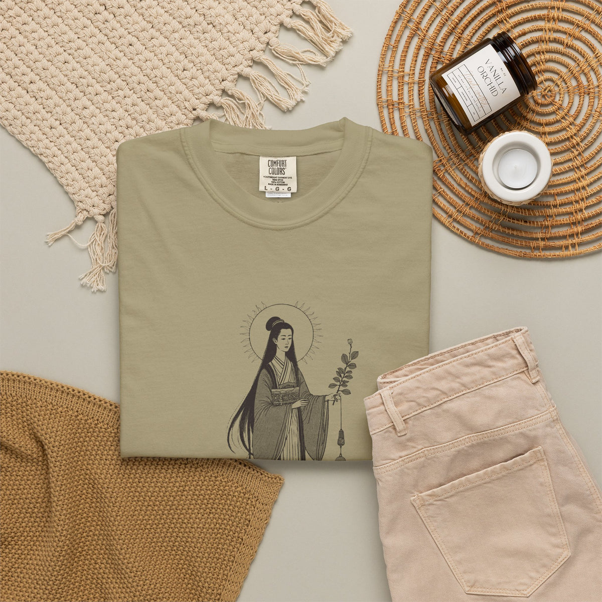 Amaterasu · “Came out of the cave for this.” — Garment-Dyed One-Ink Tee