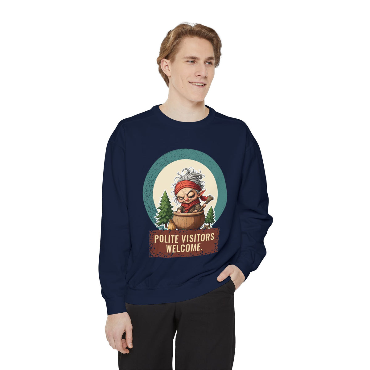 Baba Yaga: Grandmother Witch — Garment-Dyed Sweatshirt