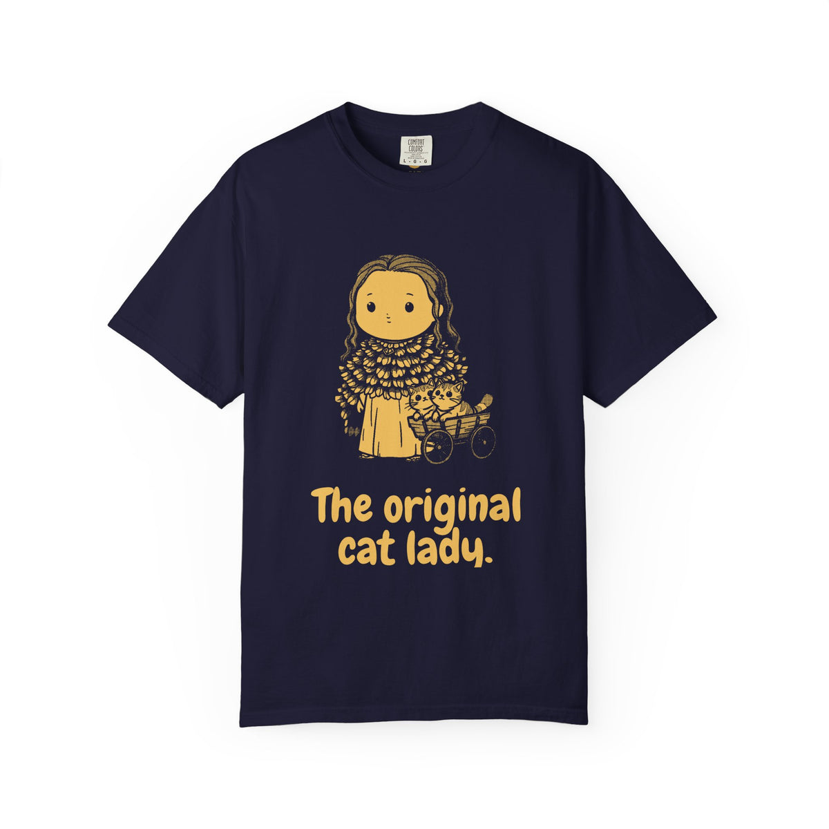 Freyja · “The original cat lady.” — Garment-Dyed One-Ink Tee
