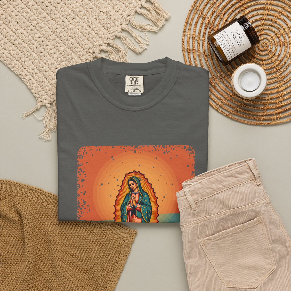 Our Lady of Guadalupe · “Roses in December.” — Garment-Dyed T-Shirt