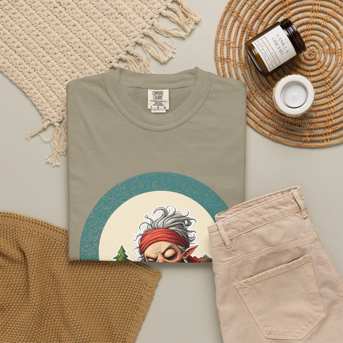 Baba Yaga: Grandmother Witch — Garment-Dyed T-Shirt