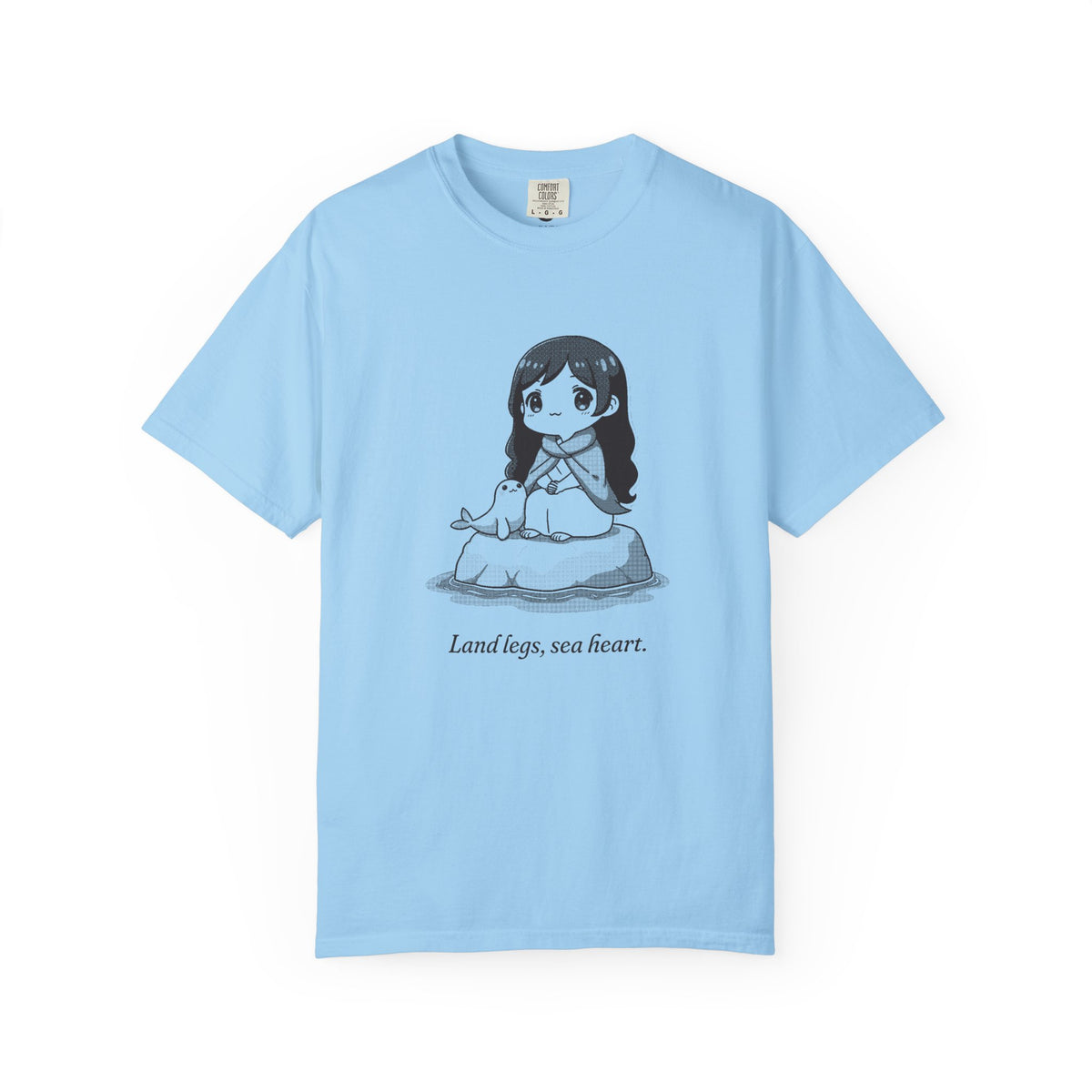 Selkie · “Land legs, sea heart.” — Garment-Dyed One-Ink Tee