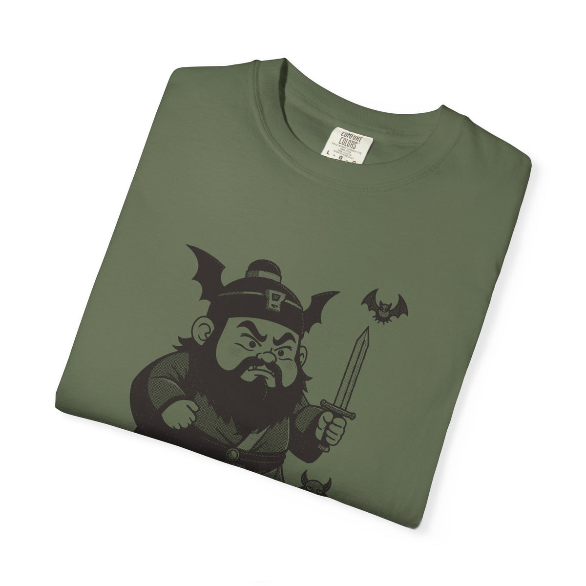 Zhong Kui: Bringer of the Five Blessings — Garment-Dyed One-Ink Tee