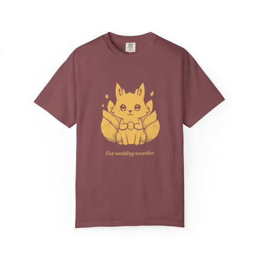 Kitsune · “Fox wedding weather.” — Garment-Dyed One-Ink Tee