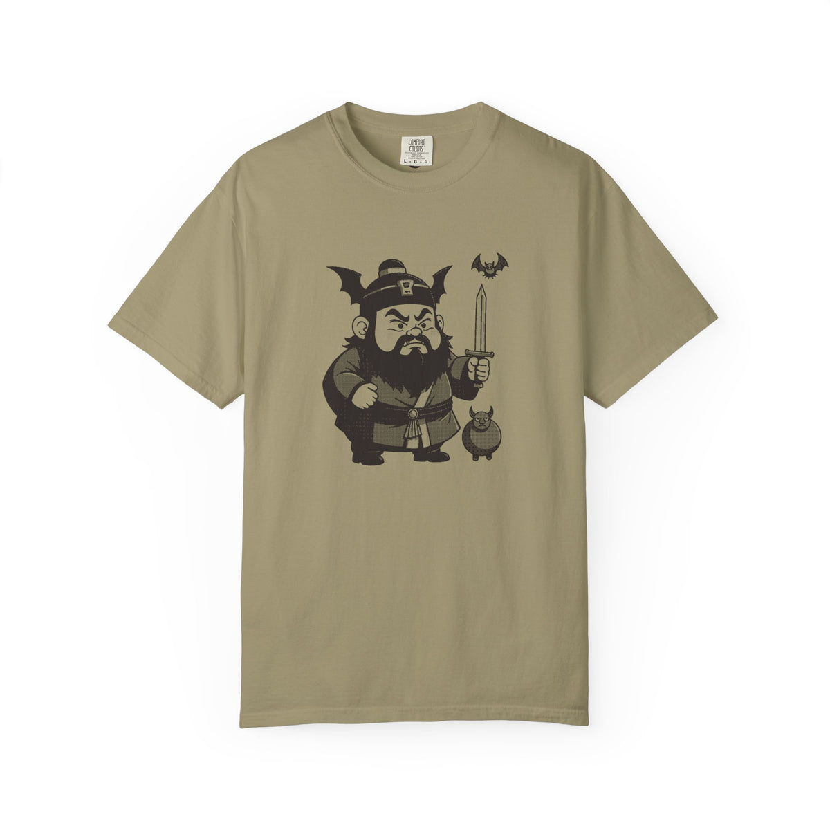 Zhong Kui: Bringer of the Five Blessings — Garment-Dyed One-Ink Tee