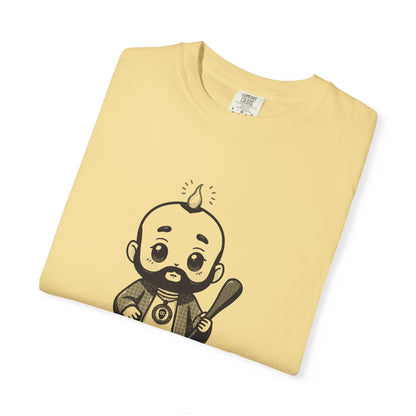 St Jude Thaddeus: Bearer of the Pentecost Flame — Garment-Dyed One-Ink Tee