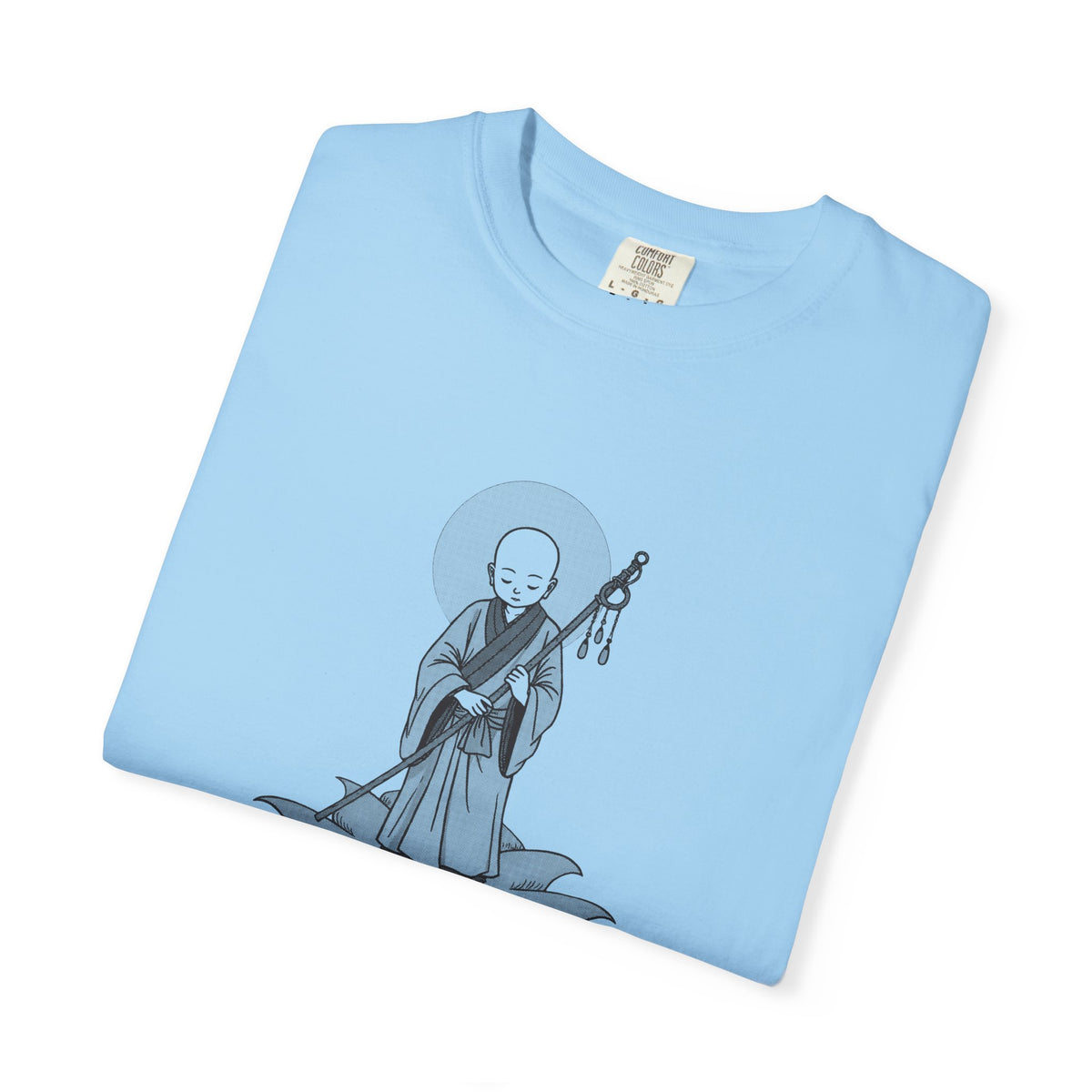 Jizō · “Travel buddy.” — Garment-Dyed One-Ink Tee