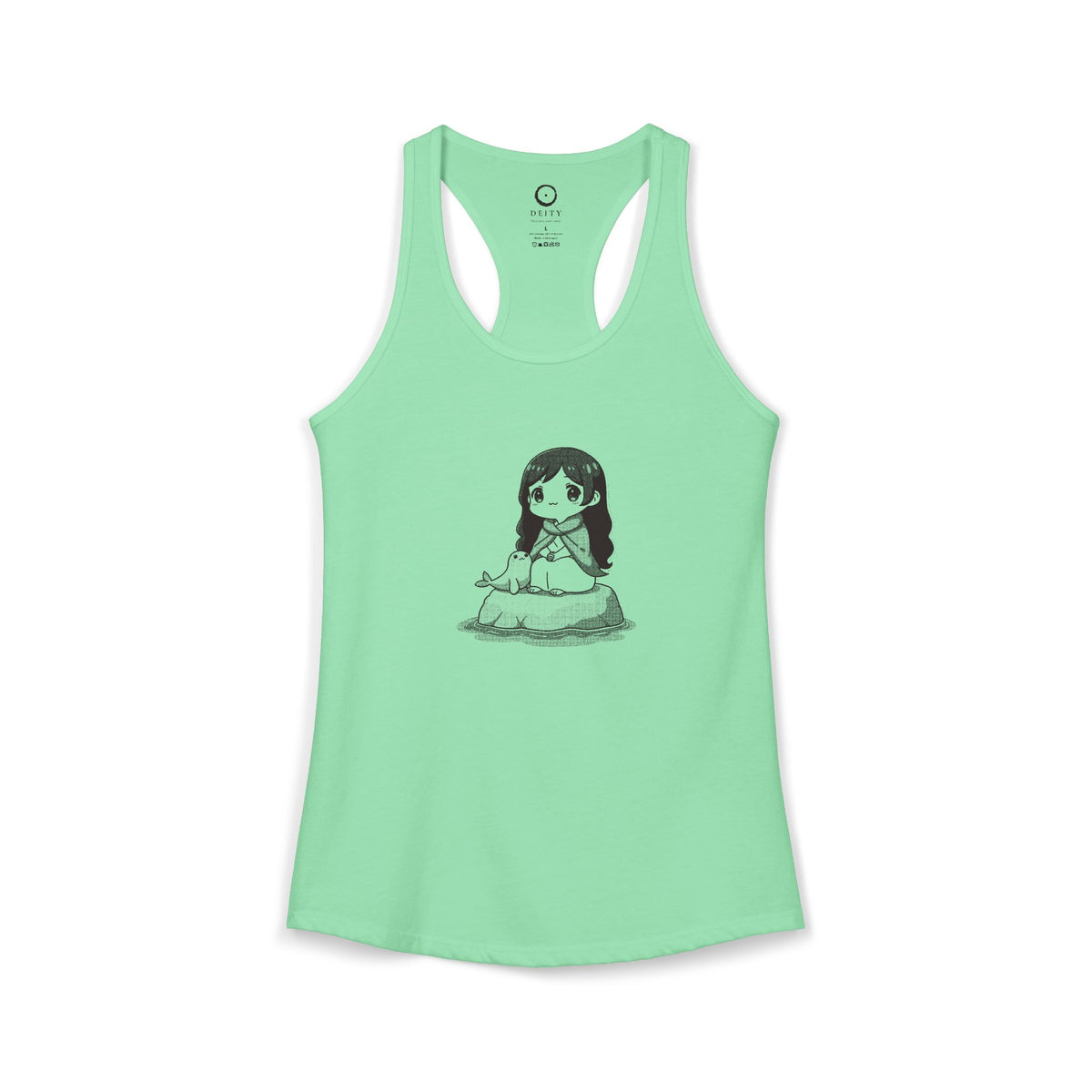 Selkie: Grey Selkie of Sule Skerry — Women's Racerback Tank