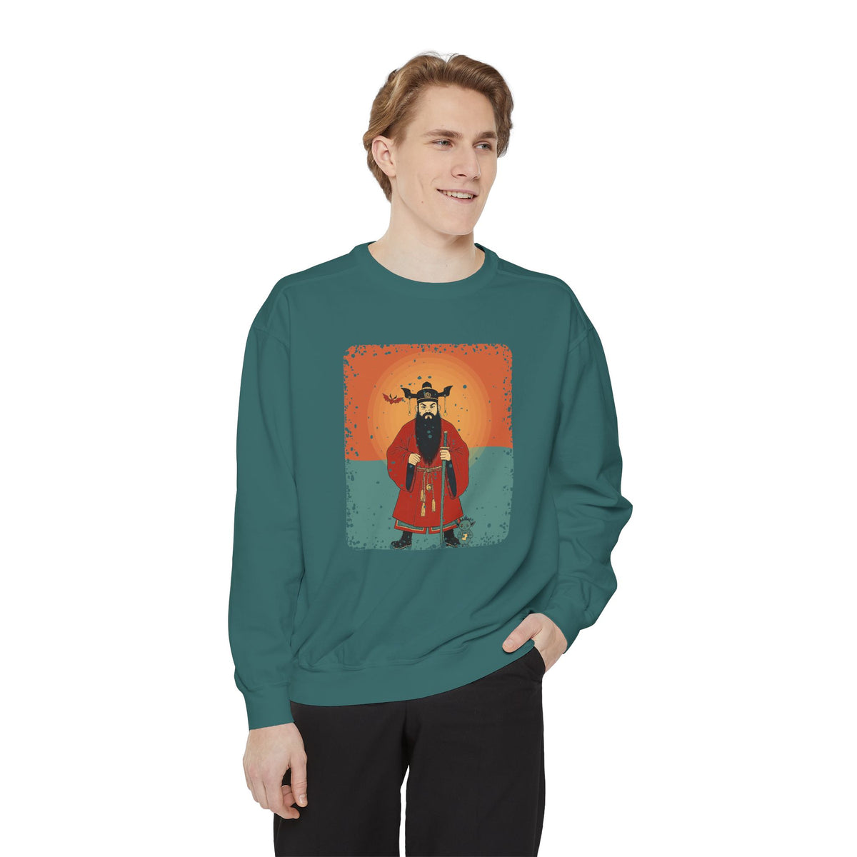 Zhong Kui: The Demon Queller — Garment-Dyed Sweatshirt