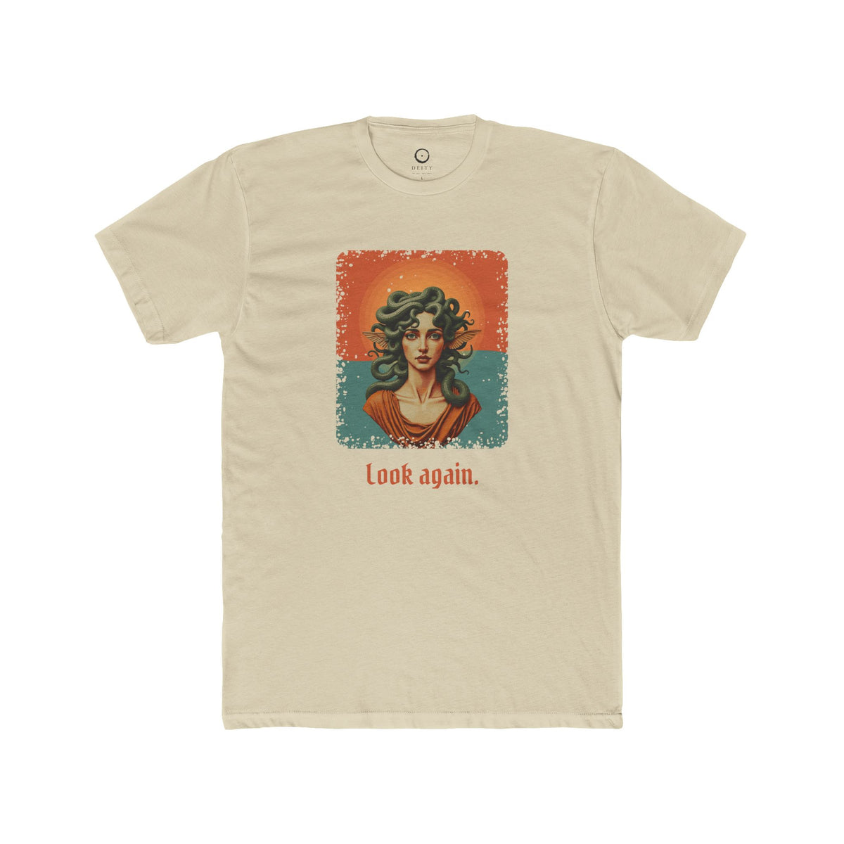 Medusa · “Look again.” — Unisex T-Shirt