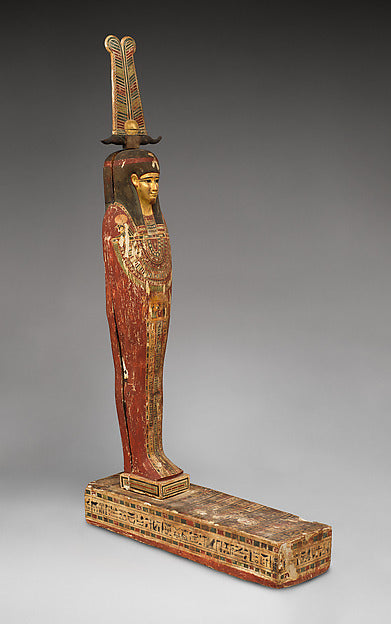 Ptolemaic Ptah-Sokar-Osiris figure of a temple musician, showing Ptah's merging with Memphite funerary gods Sokar and Osiris, 332–30 BCE.